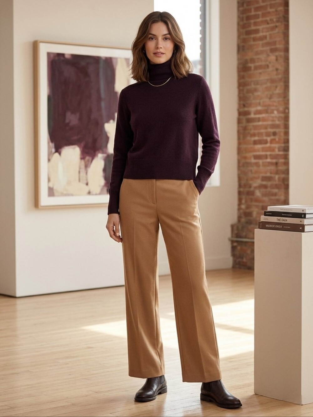 Wilfred Plum Cowl Sweater